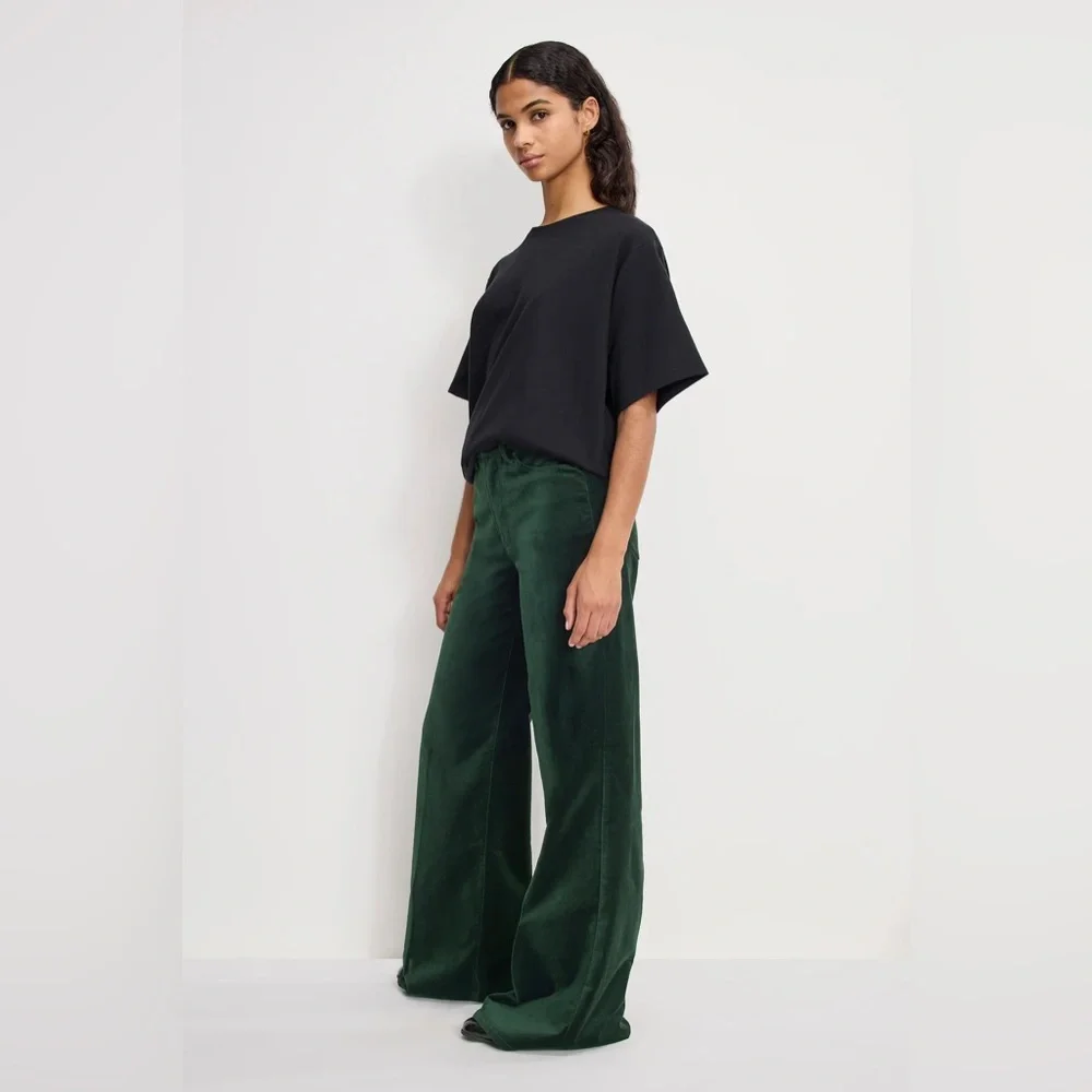 Good American Velvet Good Waist‎ Palazzo Pants